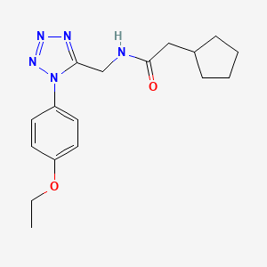 molecular formula C17H23N5O2 B2553626 2-cyclopentyl-N-{[1-(4-ethoxyphenyl)-1H-1,2,3,4-tetrazol-5-yl]methyl}acetamide CAS No. 1005303-13-8