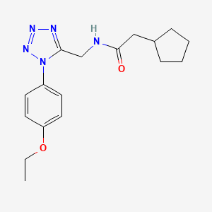 molecular formula C17H23N5O2 B2553626 2-cyclopentyl-N-((1-(4-ethoxyphenyl)-1H-tetrazol-5-yl)methyl)acetamide CAS No. 1005303-13-8