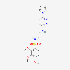 N-(2-((6-(1H-pyrrol-1-yl)pyridazin-3-yl)amino)ethyl)-2,3,4-trimethoxybenzenesulfonamide
