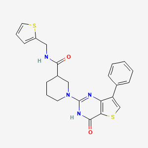 1-(4-oxo-7-phenyl-3,4-dihydrothieno[3,2-d]pyrimidin-2-yl)-N-(2-thienylmethyl)-3-piperidinecarboxamide