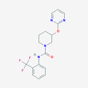3-(pyrimidin-2-yloxy)-N-(2-(trifluoromethyl)phenyl)piperidine-1-carboxamide