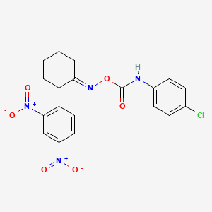 1-[2-({[(4-Chloroanilino)carbonyl]oxy}imino)cyclohexyl]-2,4-dinitrobenzene