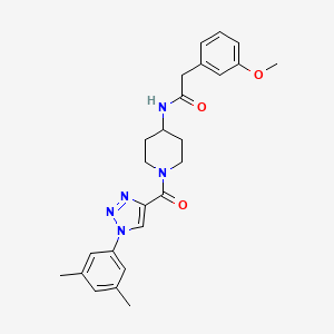 N-(1-(1-(3,5-dimethylphenyl)-1H-1,2,3-triazole-4-carbonyl)piperidin-4-yl)-2-(3-methoxyphenyl)acetamide