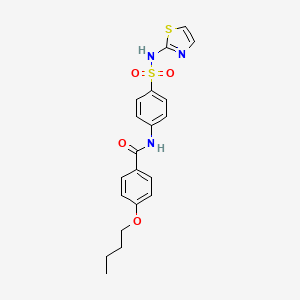 molecular formula C20H21N3O4S2 B2553666 4-丁氧基-N-[4-(1,3-噻唑-2-基磺酰基)苯基]苯甲酰胺 CAS No. 312914-43-5