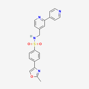 molecular formula C21H18N4O3S B2553669 N-([2,4'-bipyridin]-4-ylmethyl)-4-(2-methyloxazol-4-yl)benzenesulfonamide CAS No. 2034322-61-5