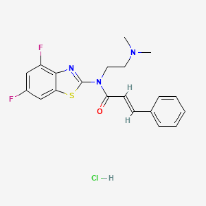 molecular formula C20H20ClF2N3OS B2553672 N-(4,6-difluorobenzo[d]thiazol-2-yl)-N-(2-(dimethylamino)ethyl)cinnamamide hydrochloride CAS No. 1321743-88-7