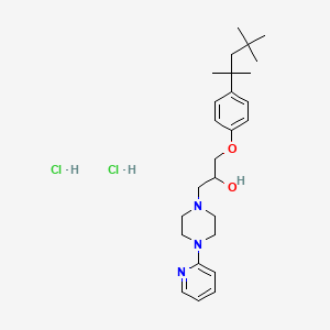 molecular formula C26H41Cl2N3O2 B2553674 1-(4-(Pyridin-2-yl)piperazin-1-yl)-3-(4-(2,4,4-trimethylpentan-2-yl)phenoxy)propan-2-ol dihydrochloride CAS No. 1215685-03-2
