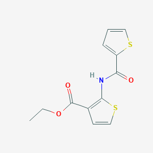molecular formula C12H11NO3S2 B2553678 ethyl 2-(thiophene-2-amido)thiophene-3-carboxylate CAS No. 864940-46-5