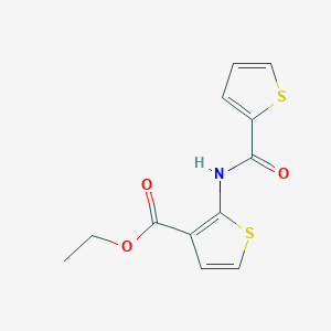 molecular formula C12H11NO3S2 B2553678 Ethyl 2-(thiophene-2-carboxamido)thiophene-3-carboxylate CAS No. 864940-46-5