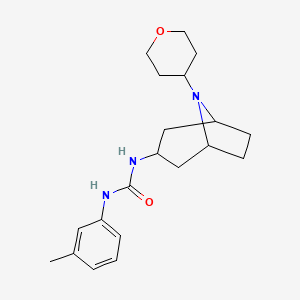 molecular formula C20H29N3O2 B2553682 1-(3-Methylphenyl)-3-[8-(oxan-4-yl)-8-azabicyclo[3.2.1]octan-3-yl]urea CAS No. 2309712-06-7