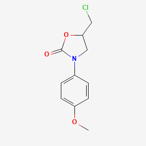 molecular formula C11H12ClNO3 B2553752 5-(Chloromethyl)-3-(4-methoxyphenyl)-1,3-oxazolidin-2-one CAS No. 121082-79-9