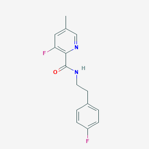 3-fluoro-N-[2-(4-fluorophenyl)ethyl]-5-methylpyridine-2-carboxamide