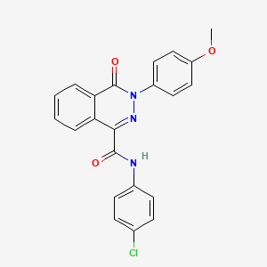 molecular formula C22H16ClN3O3 B2553797 N-(4-chlorophenyl)-3-(4-methoxyphenyl)-4-oxo-3,4-dihydro-1-phthalazinecarboxamide CAS No. 338975-87-4
