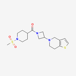 (3-(6,7-dihydrothieno[3,2-c]pyridin-5(4H)-yl)azetidin-1-yl)(1-(methylsulfonyl)piperidin-4-yl)methanone