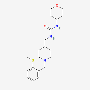 1-((1-(2-(methylthio)benzyl)piperidin-4-yl)methyl)-3-(tetrahydro-2H-pyran-4-yl)urea