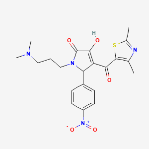 1-(3-(dimethylamino)propyl)-4-(2,4-dimethylthiazole-5-carbonyl)-3-hydroxy-5-(4-nitrophenyl)-1H-pyrrol-2(5H)-one