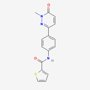N-(4-(1-methyl-6-oxo-1,6-dihydropyridazin-3-yl)phenyl)thiophene-2-carboxamide