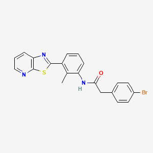 2-(4-bromophenyl)-N-(2-methyl-3-(thiazolo[5,4-b]pyridin-2-yl)phenyl)acetamide