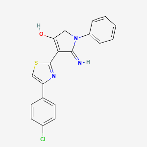 4-[4-(4-chlorophenyl)-1,3-thiazol-2-yl]-5-imino-1-phenyl-2,5-dihydro-1H-pyrrol-3-ol