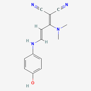 2-[1-(Dimethylamino)-3-(4-hydroxyanilino)-2-propenylidene]malononitrile