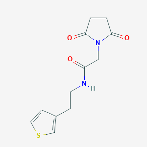 2-(2,5-dioxopyrrolidin-1-yl)-N-(2-(thiophen-3-yl)ethyl)acetamide