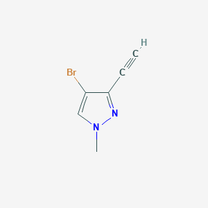 molecular formula C6H5BrN2 B2553900 4-bromo-3-ethynyl-1-methyl-1H-pyrazole CAS No. 2413878-82-5