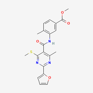 Methyl 3-[2-(furan-2-yl)-4-methyl-6-(methylsulfanyl)pyrimidine-5-amido]-4-methylbenzoate