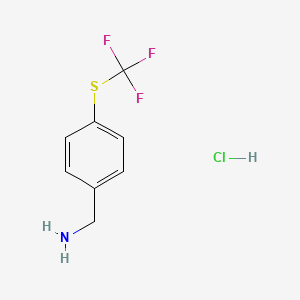 {4-[(Trifluoromethyl)sulfanyl]phenyl}methanamine hydrochloride
