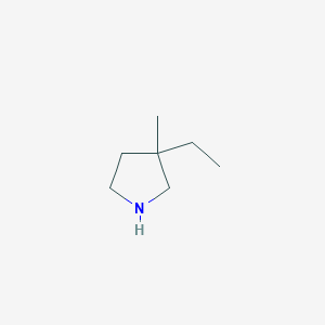 molecular formula C7H15N B2553910 3-Ethyl-3-methylpyrrolidine CAS No. 34971-67-0