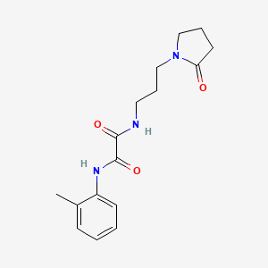 molecular formula C16H21N3O3 B2553981 N1-(3-(2-oxopyrrolidin-1-yl)propyl)-N2-(o-tolyl)oxalamide CAS No. 898375-85-4