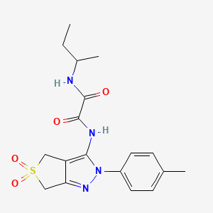 molecular formula C18H22N4O4S B2554085 N-(butan-2-yl)-N'-[2-(4-methylphenyl)-5,5-dioxo-2H,4H,6H-5lambda6-thieno[3,4-c]pyrazol-3-yl]ethanediamide CAS No. 899750-89-1