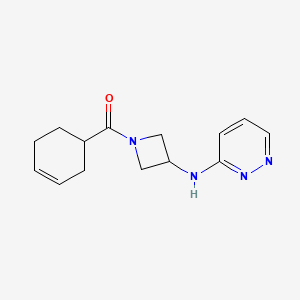 molecular formula C14H18N4O B2554089 N-[1-(cyclohex-3-ene-1-carbonyl)azetidin-3-yl]pyridazin-3-amine CAS No. 2097869-22-0