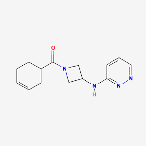 N-[1-(cyclohex-3-ene-1-carbonyl)azetidin-3-yl]pyridazin-3-amine