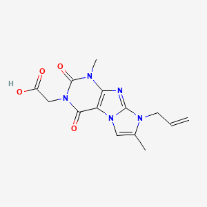 2-(8-allyl-1,7-dimethyl-2,4-dioxo-1H-imidazo[2,1-f]purin-3(2H,4H,8H)-yl)acetic acid