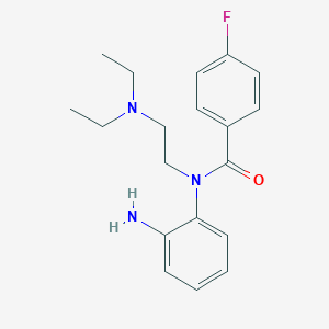 molecular formula C19H24FN3O B025542 BENZAMIDE, N-(o-AMINOPHENYL)-N-(2-(DIETHYLAMINO)ETHYL)-p-FLUORO- CAS No. 102585-99-9