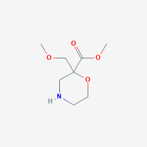 molecular formula C8H15NO4 B2554239 Methyl 2-(methoxymethyl)morpholine-2-carboxylate CAS No. 2248405-88-9