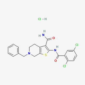 6-Benzyl-2-(2,5-dichlorobenzamido)-4,5,6,7-tetrahydrothieno[2,3-c]pyridine-3-carboxamide hydrochloride