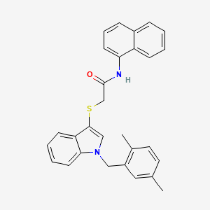 2-((1-(2,5-dimethylbenzyl)-1H-indol-3-yl)thio)-N-(naphthalen-1-yl)acetamide