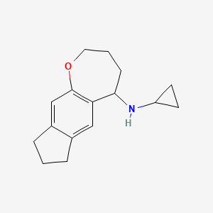 molecular formula C16H21NO B2554278 N-cyclopropyl-3,4,5,7,8,9-hexahydro-2H-cyclopenta[h][1]benzoxepin-5-amine CAS No. 1153404-24-0