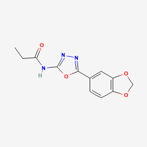 N-(5-(benzo[d][1,3]dioxol-5-yl)-1,3,4-oxadiazol-2-yl)propionamide