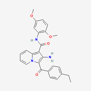 2-amino-N-(2,5-dimethoxyphenyl)-3-(4-ethylbenzoyl)indolizine-1-carboxamide