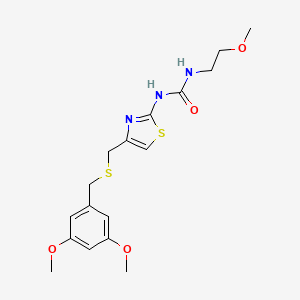 1-(4-(((3,5-Dimethoxybenzyl)thio)methyl)thiazol-2-yl)-3-(2-methoxyethyl)urea