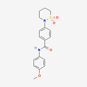 4-(1,1-dioxothiazinan-2-yl)-N-(4-methoxyphenyl)benzamide