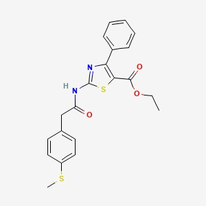 Ethyl 2-(2-(4-(methylthio)phenyl)acetamido)-4-phenylthiazole-5-carboxylate