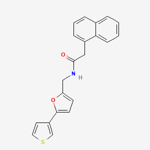 2-(naphthalen-1-yl)-N-((5-(thiophen-3-yl)furan-2-yl)methyl)acetamide