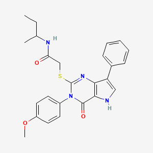 N-(sec-butyl)-2-((3-(4-methoxyphenyl)-4-oxo-7-phenyl-4,5-dihydro-3H-pyrrolo[3,2-d]pyrimidin-2-yl)thio)acetamide