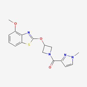 (3-((4-methoxybenzo[d]thiazol-2-yl)oxy)azetidin-1-yl)(1-methyl-1H-pyrazol-3-yl)methanone