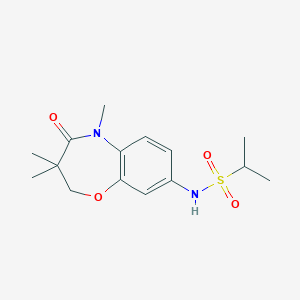 N-(3,3,5-trimethyl-4-oxo-2,3,4,5-tetrahydrobenzo[b][1,4]oxazepin-8-yl)propane-2-sulfonamide