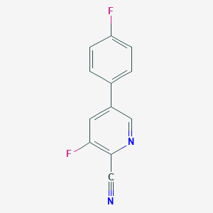 3-Fluoro-5-(4-fluorophenyl)pyridine-2-carbonitrile