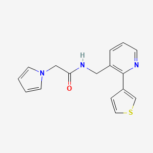 2-(1H-pyrrol-1-yl)-N-((2-(thiophen-3-yl)pyridin-3-yl)methyl)acetamide